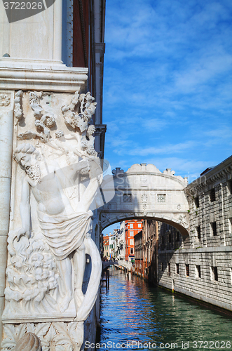 Image of Bridge of sighs in Venice, Italy