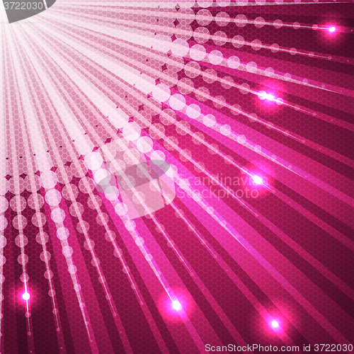 Image of Bursting pink background with halftones