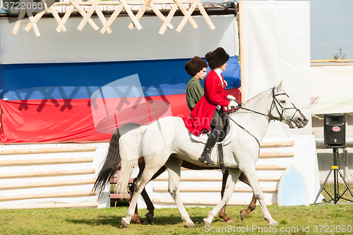 Image of Show of Cossacks on horses. Tyumen. Russia