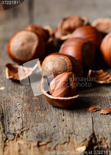 Image of Whole brown hazelnuts