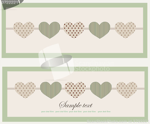 Image of Decorative heart.  Hand drawn valentines day greeting card.  