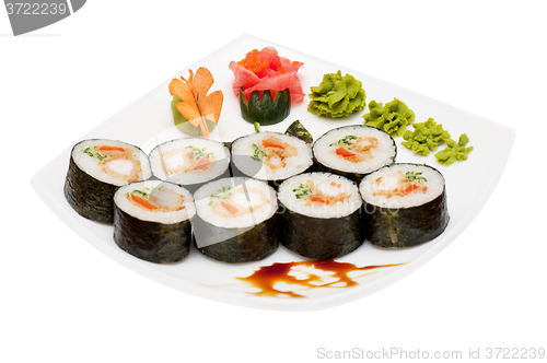 Image of Roll with smoked eel and salmon 