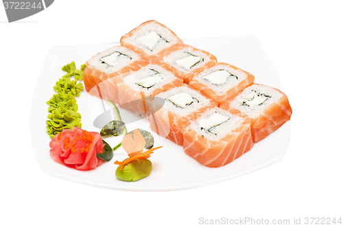 Image of Roll with cream cheese and salmon