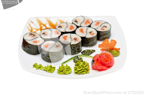 Image of Roll with smoked eel and salmon 