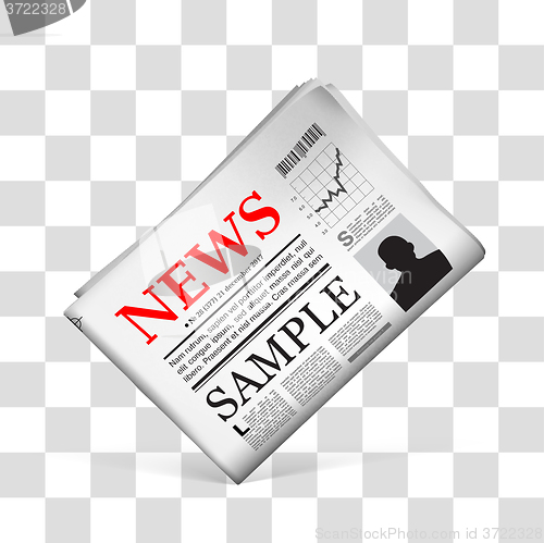 Image of Blank newspaper. Vector illustration