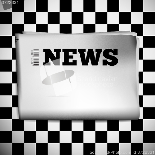 Image of Blank newspaper. Vector illustration