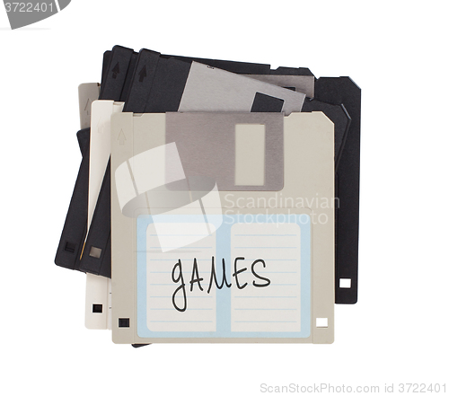 Image of Floppy disk, data storage support 