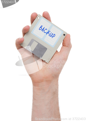 Image of Floppy disk, data storage support 