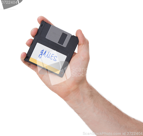 Image of Floppy disk, data storage support 