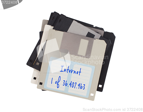 Image of Floppy Disk - Tachnology from the past, isolated on white