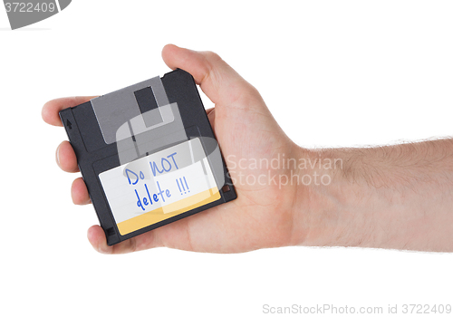 Image of Floppy disk, data storage support 