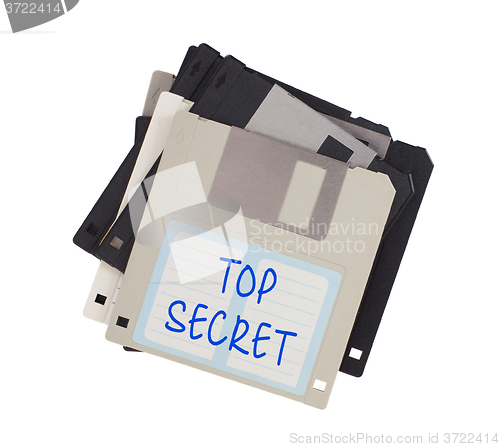 Image of Floppy disk, data storage support 