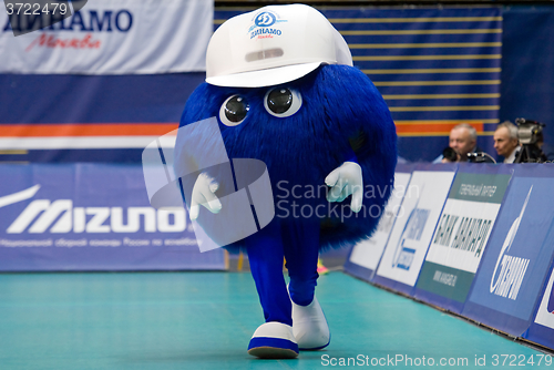 Image of Mascot of Dynamo Moscow team walking