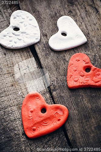 Image of set of symbolic hearts