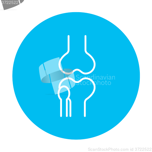 Image of Knee joint line icon.