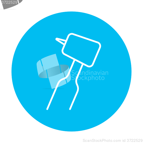 Image of Dental drill line icon.