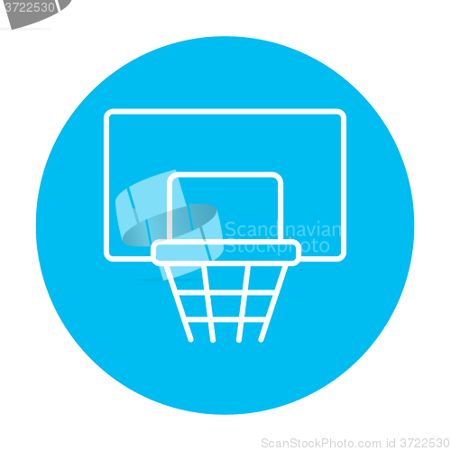 Image of Basketball hoop line icon.