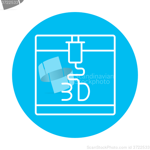 Image of Tree D printing line icon.