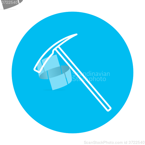 Image of Ice pickaxe line icon.