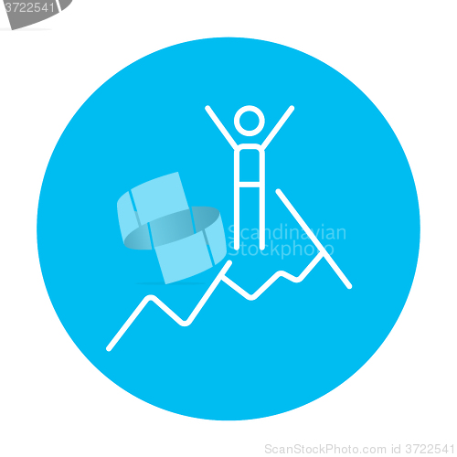 Image of Climbing line icon.