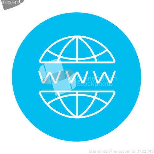 Image of Globe internet line icon.