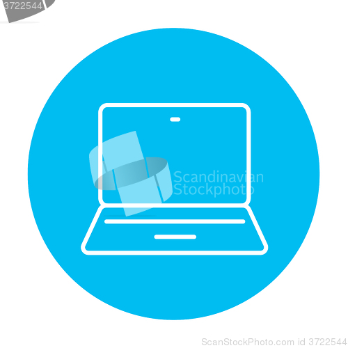 Image of Laptop line icon.