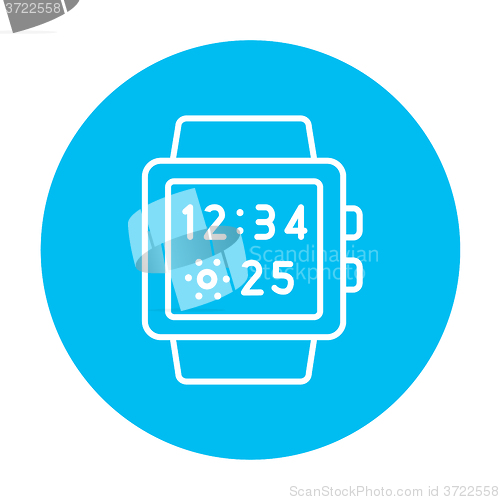 Image of Smartwatch line icon.