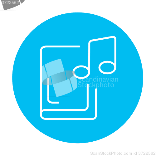 Image of Audio book line icon.