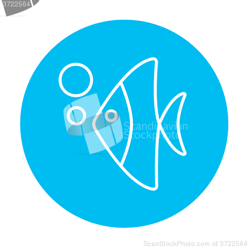 Image of Fish under water line icon.