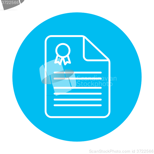 Image of Real estate contract line icon.