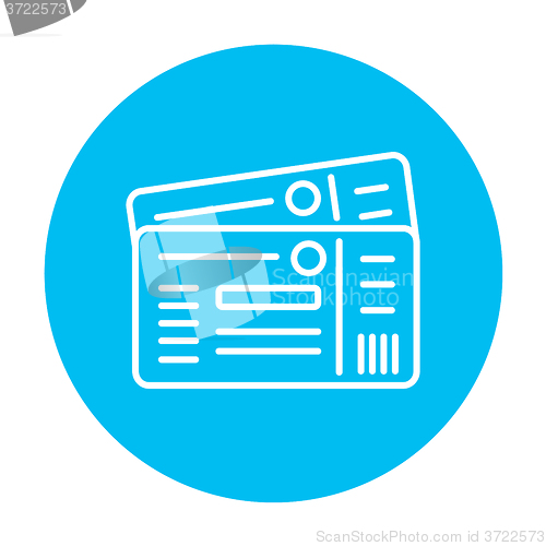 Image of Tickets line icon.