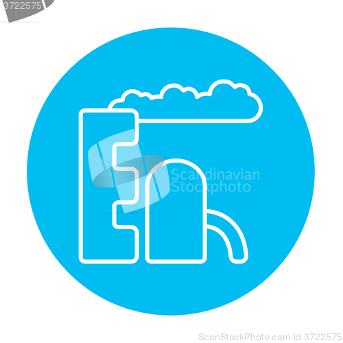 Image of Refinery plant line icon.