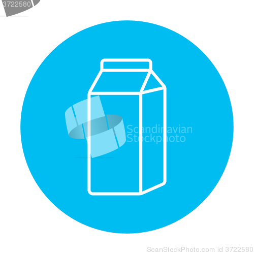 Image of Packaged dairy product line icon.