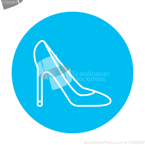 Image of Heel shoe line icon.