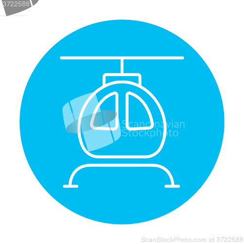 Image of Helicopter line icon.