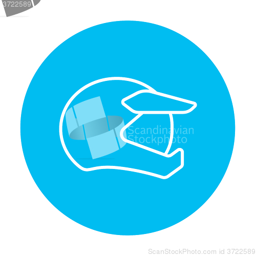 Image of Motorcycle helmet line icon.