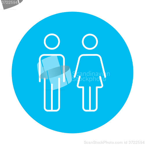 Image of Couple line icon.