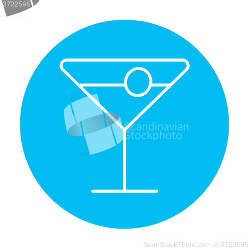 Image of Cocktail glass line icon.