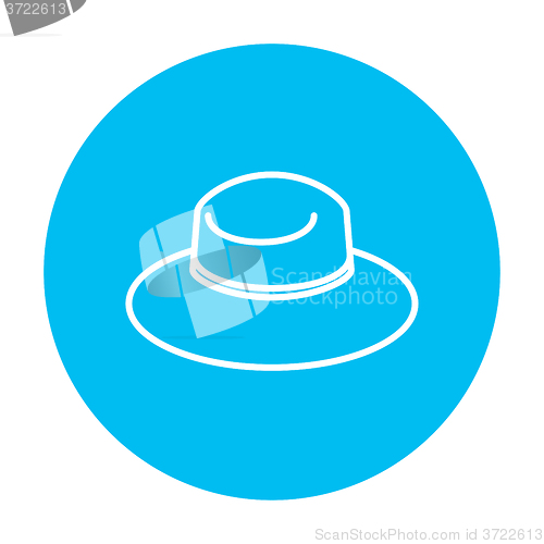 Image of Summer hat line icon.