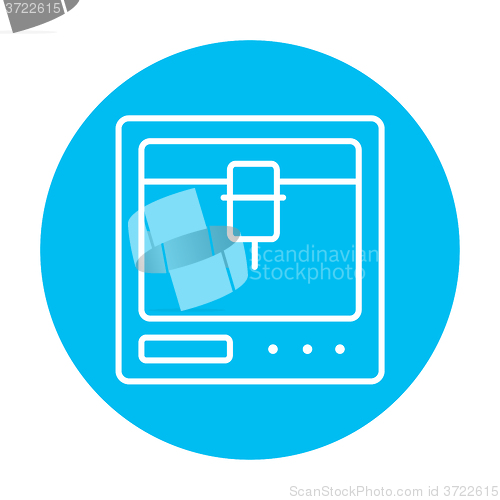 Image of Tree D printing line icon.