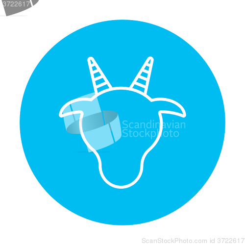 Image of Cow head line icon.