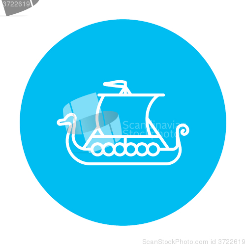 Image of Old ship line icon.