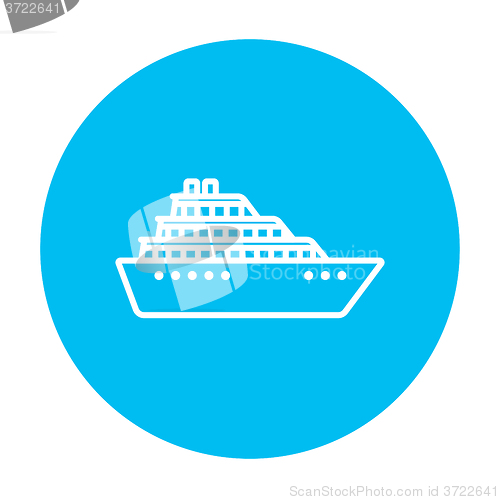 Image of Cruise ship line icon.