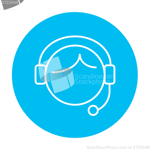 Image of Customer service line icon.