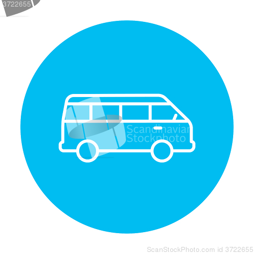 Image of Minibus line icon.