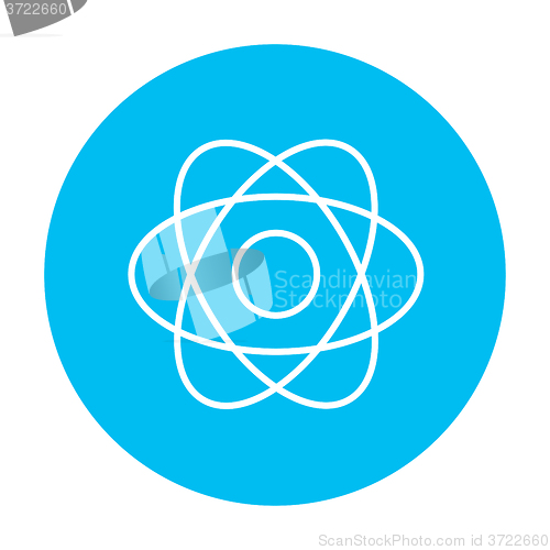 Image of Atom line icon.