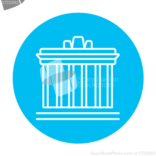 Image of Acropolis of Athens line icon.