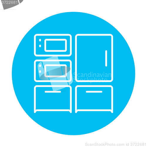 Image of Household appliances line icon.