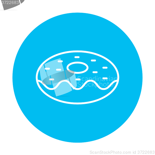 Image of Doughnut line icon.
