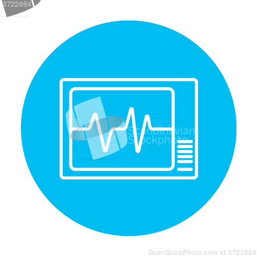 Image of Heart monitor line icon.